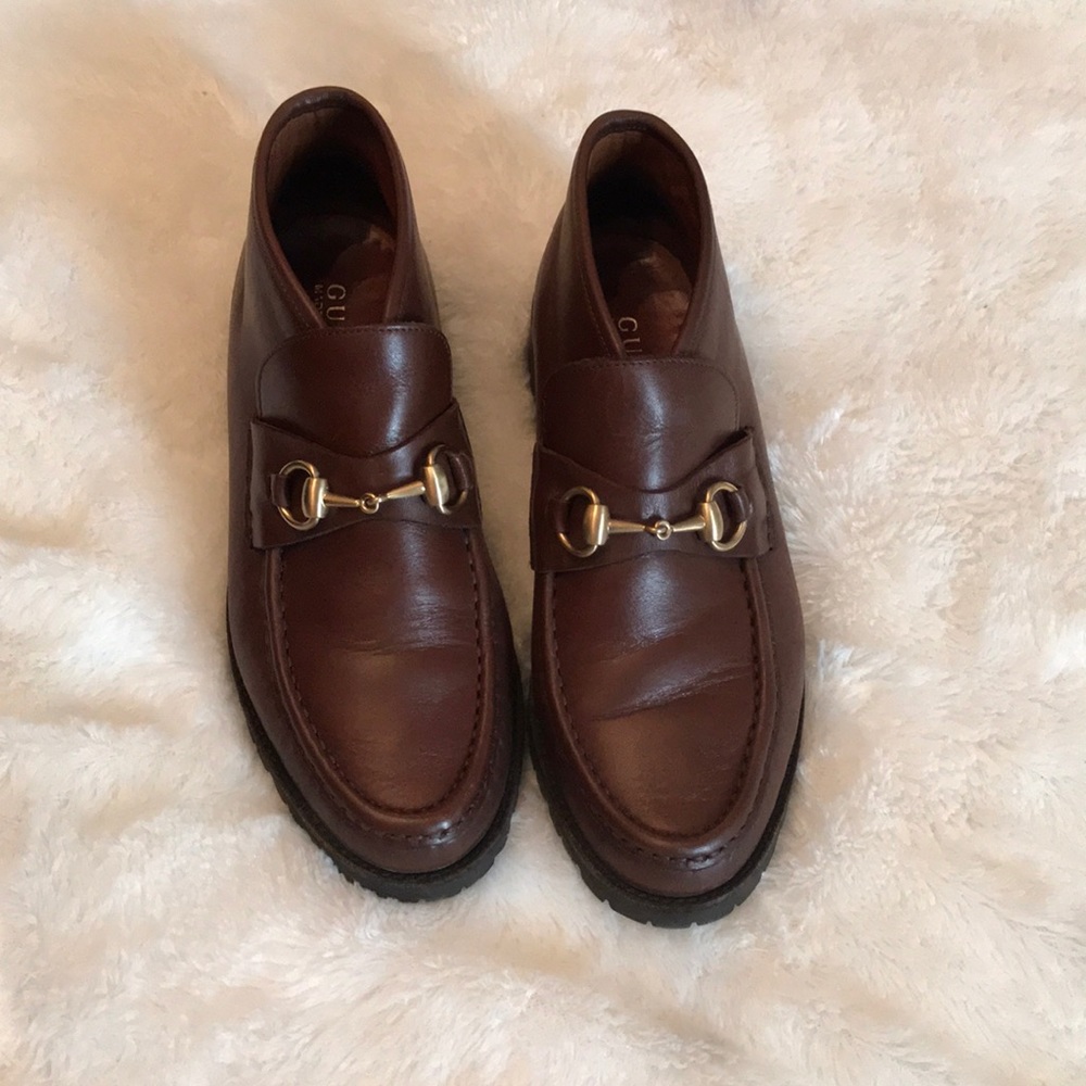 Gucci high cut loafers